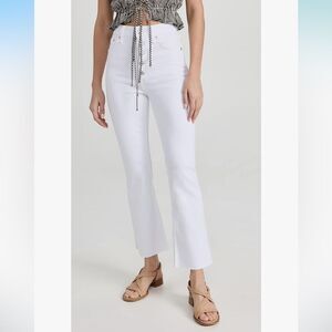 NWT Rag & Bone | Casey High‎ Rise Ankle Cropped Flare White 25